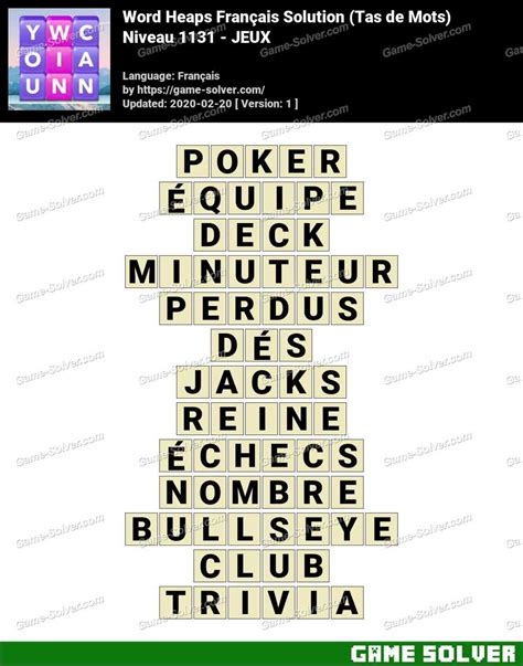 wordalot level 1131|Solution Wordalot Niveau 1131 .